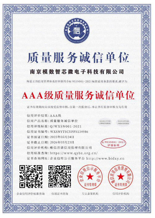 質(zhì)量服務(wù)誠信單位